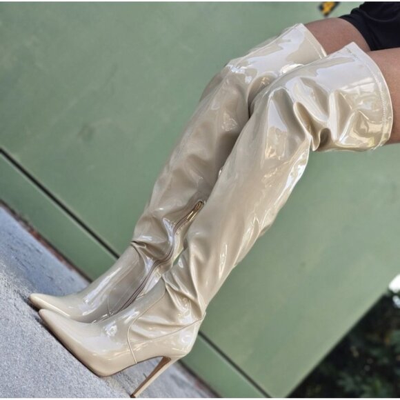 Women's Thigh High Over the Knee Stiletto Boots - Picture 6 of 8